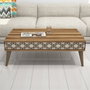 Hanah Home Mesa de Centro City - Nogal y Crema